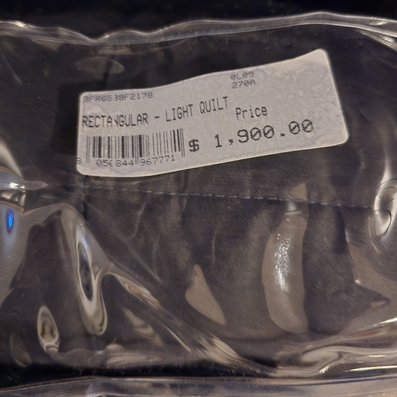 Frette NWT Rectangular Light Quilt Reversible Midnight Blue/ Grey Retails $1,900 - Picture 7 of 13